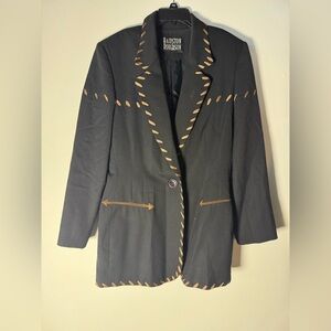 Vintage Hairston Roberson 100% Wool Statement Blazer Size 14 (flawed)